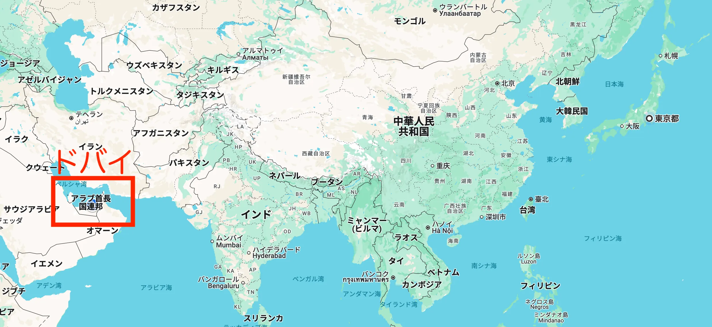 ドバイはどこにあるのか？】ドバイの有名な観光地を地図上で確認 | 【公式】バイテックス(BITEX)